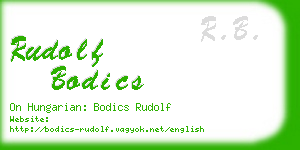 rudolf bodics business card